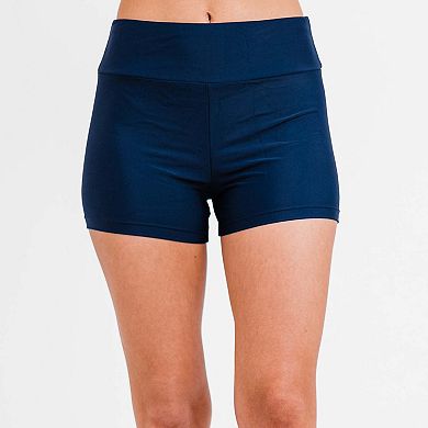 Women's Short Sleeve Adele Swim Top and Navy Swim Shorts Set