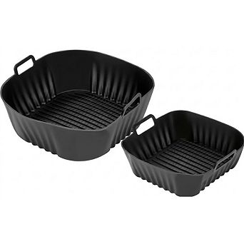 Air Fryer Accessories, Silicone Liners & Heat-Resistant, Reusable Mats