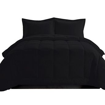 Elegant Comfort 3 pc Box Stitch Comforter Set with Shams, Duvet Insert