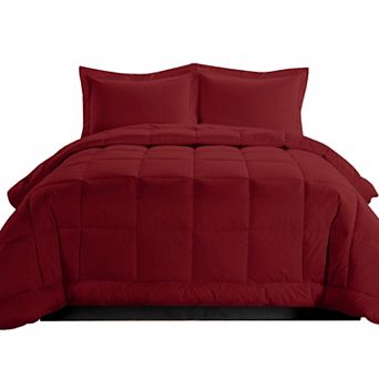Elegant Comfort 3 pc Box Stitch Comforter Set with Shams, Duvet Insert