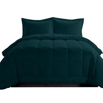 Elegant Comfort 3 pc Box Stitch Comforter Set with Shams, Duvet Insert
