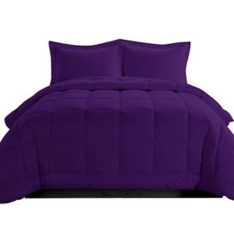 Elegant Comfort 3 pc Box Stitch Comforter Set with Shams, Duvet Insert