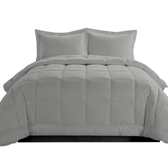 Elegant Comfort 3 pc Box Stitch Comforter Set with Shams, Duvet Insert