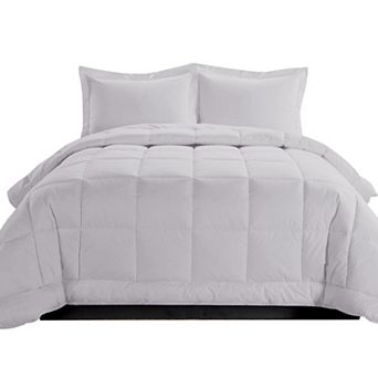 Elegant Comfort 3 pc Box Stitch Comforter Set with Shams, Duvet Insert