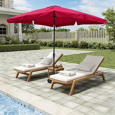 10' x 8' Patio Square Market Umbrella with Skirted Canopy
