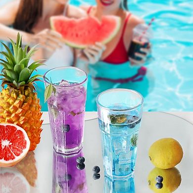 9pc Water & Beverage Glass Set, Heavy Base Drinking Glasses