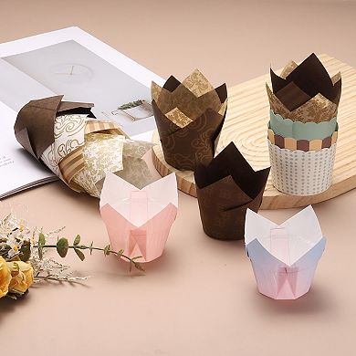 150Pcs Tulip Baking Cups Cupcake Muffins Liners Paper