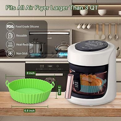 Air Fryer Silicone Liners, Reusable Non-Stick, Food-Grade Mats
