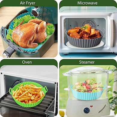 Air Fryer Silicone Liners, Reusable Non-Stick, Food-Grade Mats