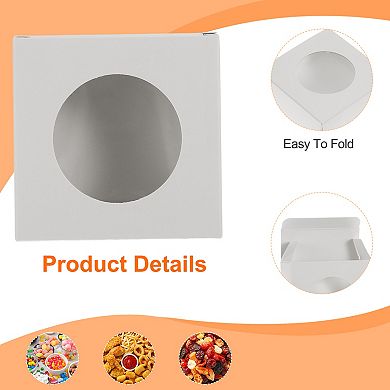 Kraft Box with Window Mini Soap Gift Box for Bakery Candy Packaging 32Pcs