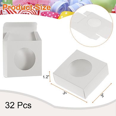 Kraft Box with Window Mini Soap Gift Box for Bakery Candy Packaging 32Pcs