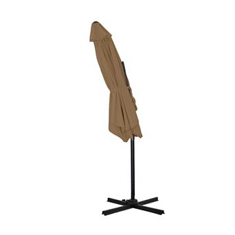 10 Ft. Outdoor Patio Cantilever Umbrella with Stand without Solar lights