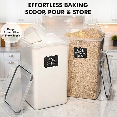 Airtight Food Storage Containers with Lids, BPA-Free Plastic