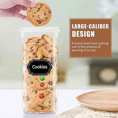 Airtight Food Storage Container Set, 16-Piece BPA-Free Pantry Organizers with Labels