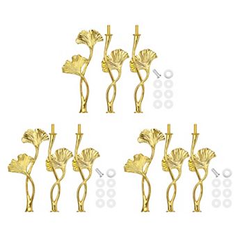 3Set Cake Tray Stand Handle Metal Cake Stands Holder 2.6"(W) Gold
