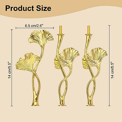 3Set Cake Tray Stand Handle Metal Cake Stands Holder 2.6"(W) Gold