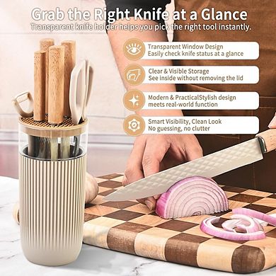 7-Piece Kitchen Knife Set with Chef, Meat, and Utility Knives Anti-Rust