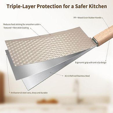 7-Piece Kitchen Knife Set with Chef, Meat, and Utility Knives Anti-Rust