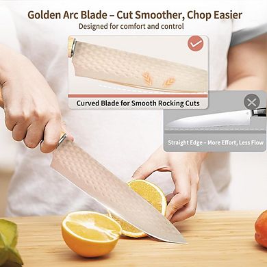 7-Piece Kitchen Knife Set with Chef, Meat, and Utility Knives Anti-Rust