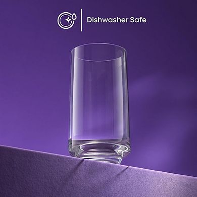 4pc Highball Glass Set, Drinking Glasses for Water & Cocktails