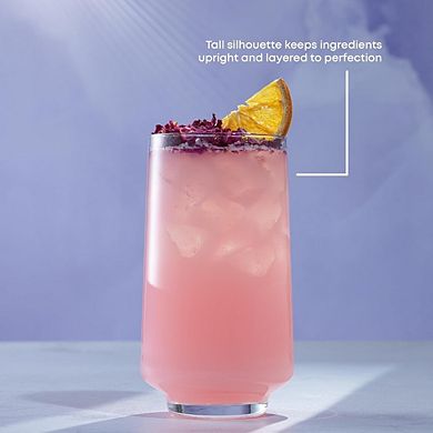 4pc Highball Glass Set, Drinking Glasses for Water & Cocktails