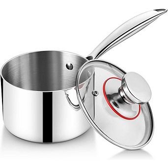 Heavy duty pot, our 1-qt Small saucepan with lid is made of high quality 18/10 stainless steel, no to