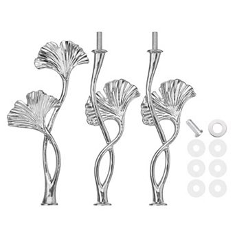 1Set Cake Tray Stand Handle Metal Cake Stands Holder 2.4"(W) Grey