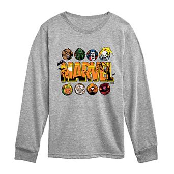 Boys 8-20 Marvel Comics Halloween Logo Long Sleeve Graphic Tee