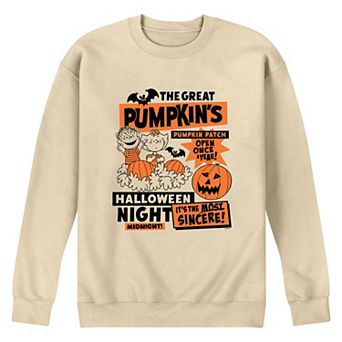 Men's Peanuts The Great Pumpkin's Pumpkin Patch Fleece Sweatshirt