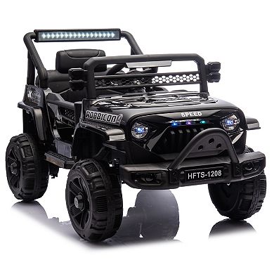 TOEMOA 12V Kids Ride On Electric Car with Parent Remote Control and LED Lights