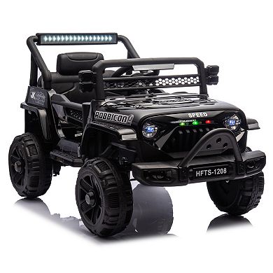 TOEMOA 12V Kids Ride On Electric Car with Parent Remote Control and LED Lights