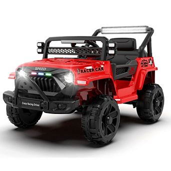 TOEMOA 12V Kids Ride On Electric Car with Parent Remote Control and LED Lights
