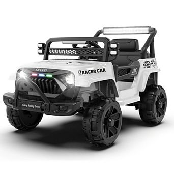 TOEMOA 12V Kids Ride On Electric Car with Parent Remote Control and LED Lights