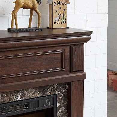 TV Stand with Electric Fireplace and Adjustable Flame
