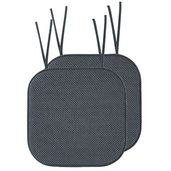 Elegant Comfort Honey Chair Cushion Covers with Ties - Non Skid Rubber Backing, Memory Foam 16"x16"