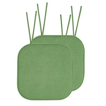 Elegant Comfort Honey Chair Cushion Covers with Ties - Non Skid Rubber Backing, Memory Foam 16"x16"