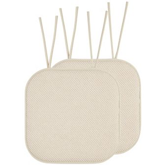 Elegant Comfort Honey Chair Cushion Covers with Ties - Non Skid Rubber Backing, Memory Foam 16"x16"