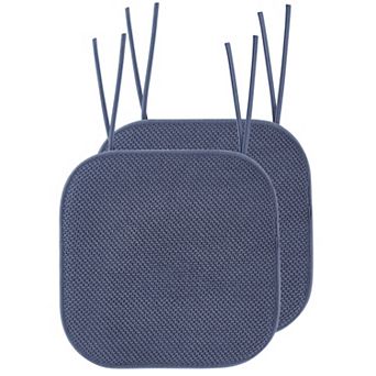 Elegant Comfort Honey Chair Cushion Covers with Ties - Non Skid Rubber Backing, Memory Foam 16"x16"