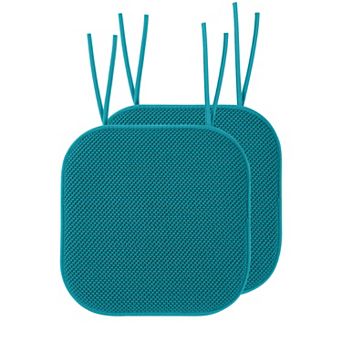 Elegant Comfort Honey Chair Cushion Covers with Ties - Non Skid Rubber Backing, Memory Foam 16"x16"
