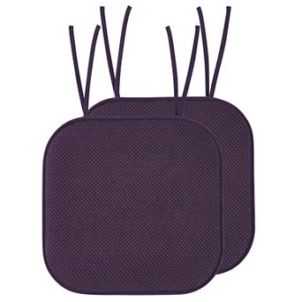 Elegant Comfort Honey Chair Cushion Covers with Ties - Non Skid Rubber Backing, Memory Foam 16"x16"