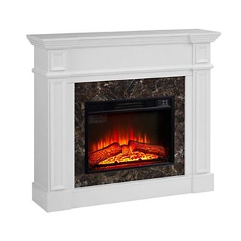 TV Stand with Electric Fireplace Mantel Heater Freestanding