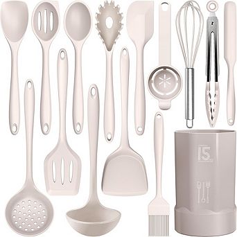 Silicone Cooking Utensils Set, Heat-Resistant, Nonstick Kitchen Tools