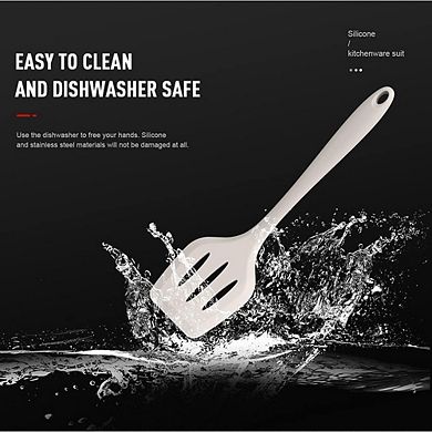 Silicone Cooking Utensils Set, Heat-Resistant, Nonstick Kitchen Tools