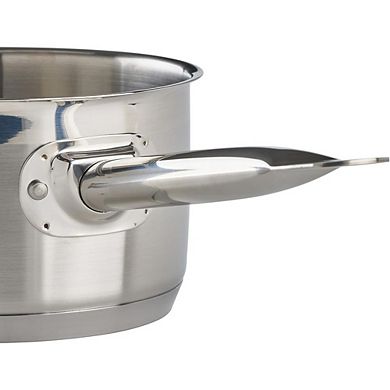 Stainless Steel Saucepan with Lid, Heavy-Duty, Non-Toxic