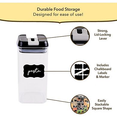 Airtight Food Storage Containers Set, BPA-Free Stackable Pantry Organizers