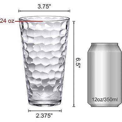 8-Piece Plastic Tumbler Set BPA-Free, Shatterproof Drinkware