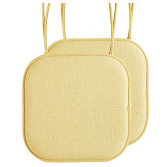 Elegant Comfort Chevron Chair Cushion Covers with Ties, Non Skid Rubber Backing, Memory Foam 16"x16"