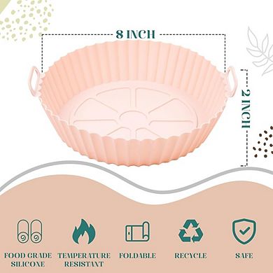 Silicone Air Fryer Liners, Reusable Non-Stick, Heat-Resistant Mats