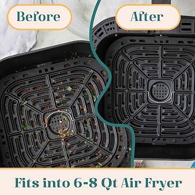 Silicone Air Fryer Liners, Reusable Non-Stick, Heat-Resistant Mats