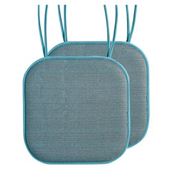 Elegant Comfort Mosaic Chair Cushion Covers with Ties, Non Skid Rubber Backing, Memory Foam 16"x16"